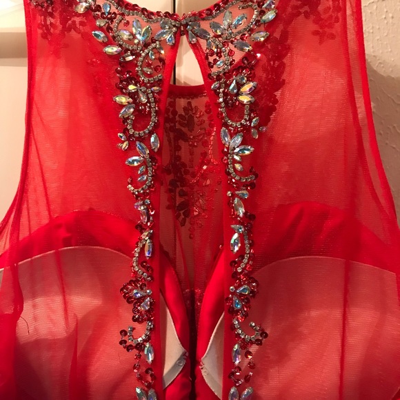 Rachel Allan Red Pageant Dress - Picture 4 of 8